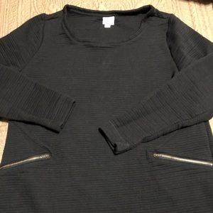 Merona Black Tunic Sweater Sz Large